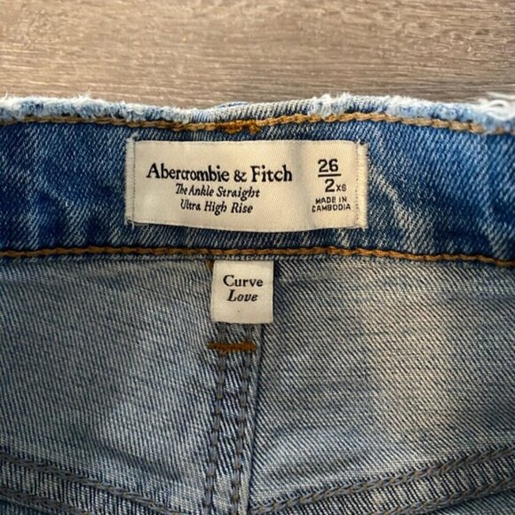 Abercrombie and Fitch The Ankle Straight Ultra High Rise Jeans Size 26 - Picture 3 of 4